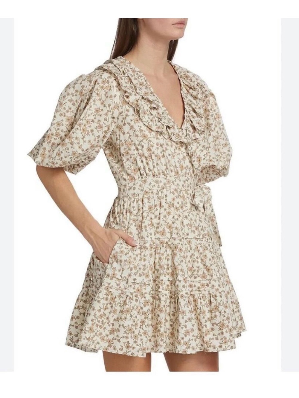 En Saison Gianna Ditsy Floral Ruffle Mini Dress